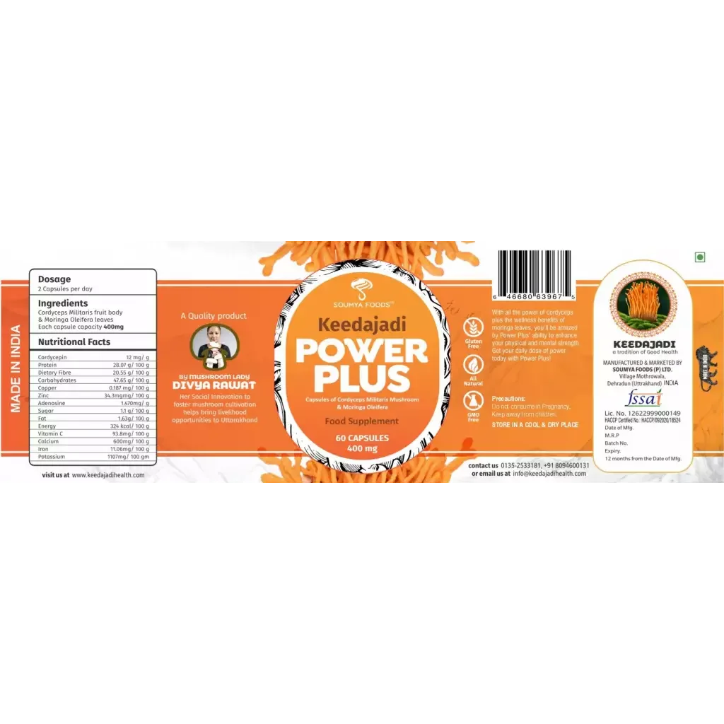 KEEDAJADI Power Plus by the Mushroom lady (cordyceps