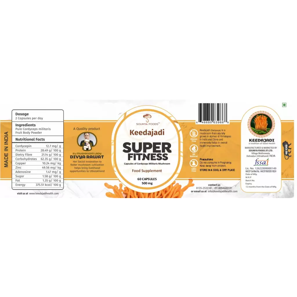 KEEDAJADI cordyceps mushroom Super Fitness by the Mushroom